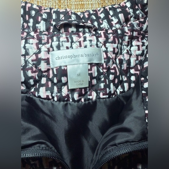 Christoper & Banks Quilted Full Zip Lightweight Puffer Vest,Multicolor,Size M - Picture 7 of 8